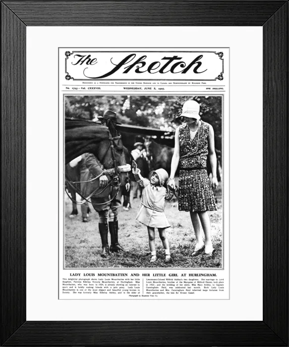 Framed Print : Lady Louis Mountbatten with Patricia Framed Print : Lady Louis Mountbatten with Patricia