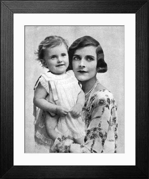 Framed Print : Lady Louis Mountbatten with Patricia Framed Print : Lady Louis Mountbatten with Patricia