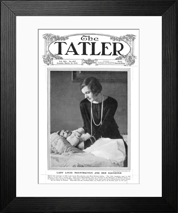 Framed Print : Lady Louis Mountbatten with Patricia Framed Print : Lady Louis Mountbatten with Patricia