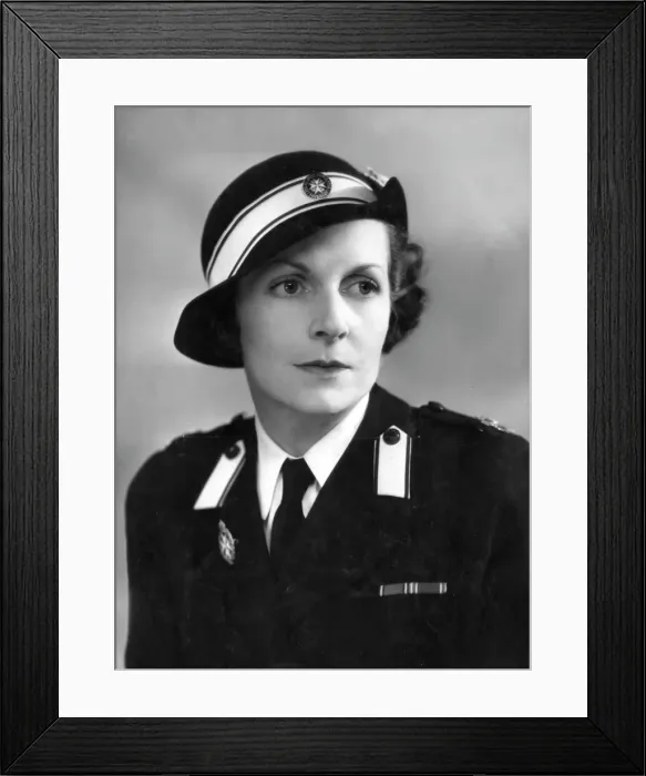 Framed Print : Lady Louis Mountbatten in WWII uniform Framed Print : Lady Louis Mountbatten in WWII uniform