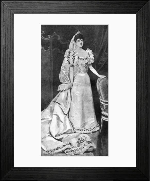 Framed Print : Princess Maud in her wedding dress Framed Print : Princess Maud in her wedding dress
