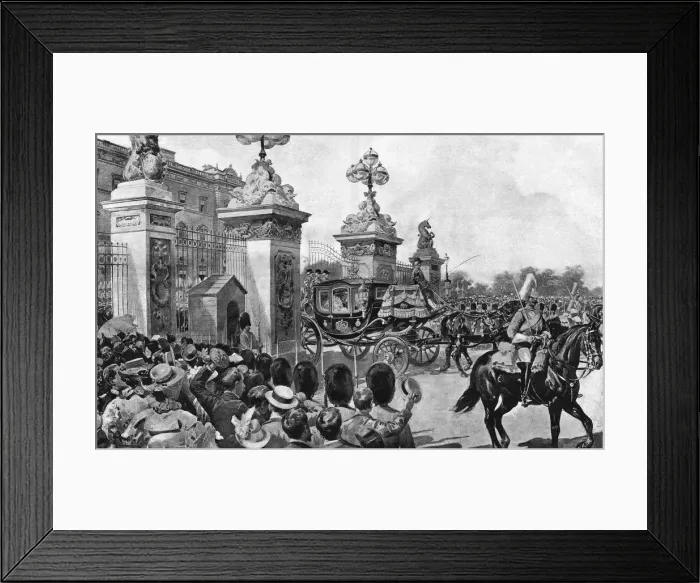 Framed Print : Royal Wedding 1896 - departing from Buckingham Palace Framed Print : Royal Wedding 1896 - departing from Buckingham Palace