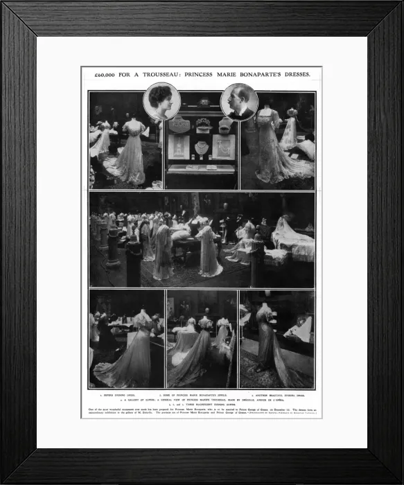 Framed Print : 60, 000 trousseau for Princess Marie Bonaparte