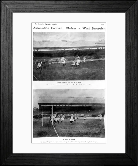 Framed Print : Chelsea vs West Bromwich Albion 1905 Framed Print : Chelsea vs West Bromwich Albion 1905