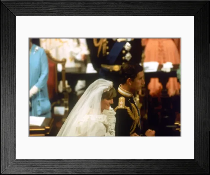 Framed Print : Royal Wedding 1981 - Prince Charles and Lady Diana Spencer