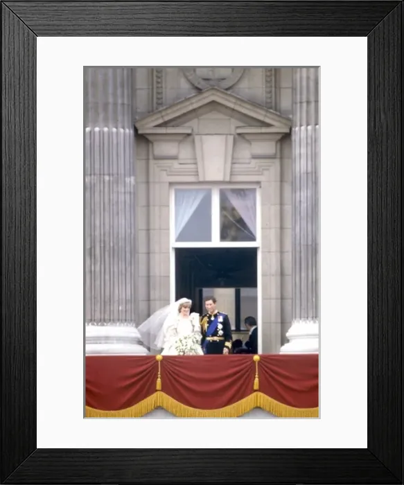 Framed Print : Royal Wedding 1981 - Prince Charles and Lady Diana Spencer