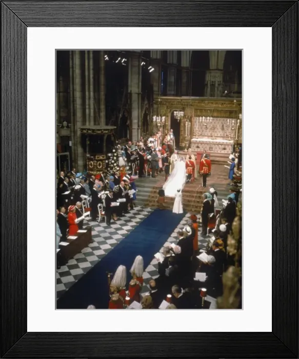 Framed Print : Marriage of Princess Anne to Mark Phillips Framed Print : Marriage of Princess Anne to Mark Phillips