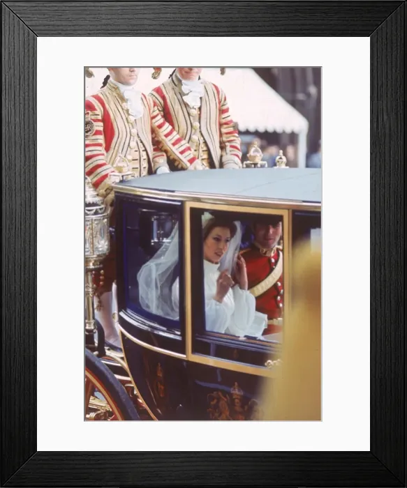 Framed Print : Marriage of Princess Anne to Mark Phillips Framed Print : Marriage of Princess Anne to Mark Phillips
