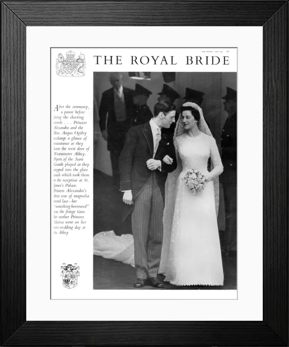 Framed Print : Royal Wedding 1963 - the royal bride Framed Print : Royal Wedding 1963 - the royal bride