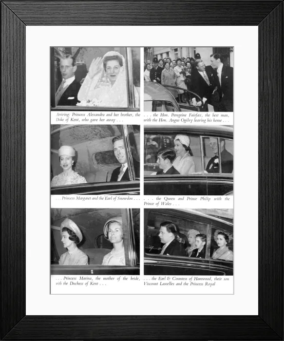 Framed Print : Royal Wedding 1963 - royal guests Framed Print : Royal Wedding 1963 - royal guests
