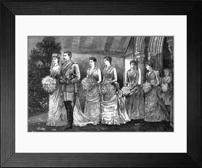 Framed Print : Wedding of Princess Beatrice and Prince Henry of Battenberg