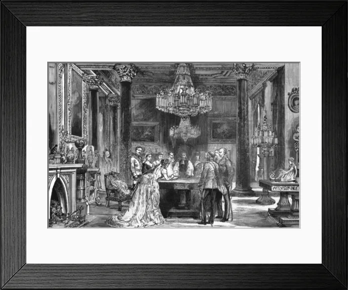 Framed Print : Wedding of Princess Beatrice and Prince Henry of Battenberg Framed Print : Wedding of Princess Beatrice and Prince Henry of Battenberg