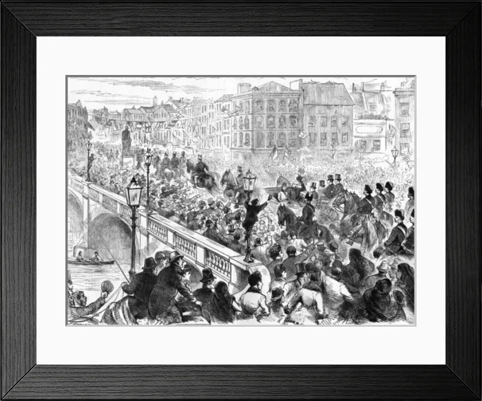 Framed Print : The Royal Visit to Ireland, 1885 - Parnell Bridge, Cork Framed Print : The Royal Visit to Ireland, 1885 - Parnell Bridge, Cork