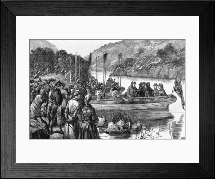 Framed Print : The Royal Visit to Ireland, 1885 - Belfast street scene