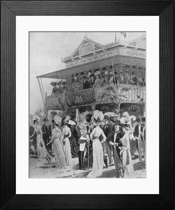 Framed Print : The Royal Visit to Ireland, 1911- Leopardstown races Framed Print : The Royal Visit to Ireland, 1911- Leopardstown races