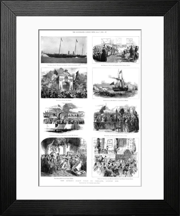 Framed Print : The Royal Visit to Ireland, 1849 - various scenes