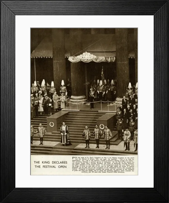Framed Print : King George VI declares Festival of Britain open Framed Print : King George VI declares Festival of Britain open