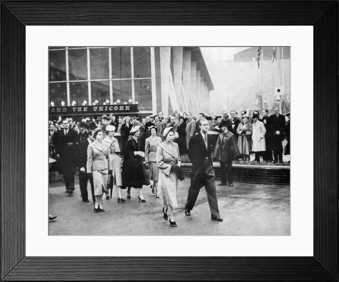 Framed Print : Princess Elizabeth & Prince Philip at Festival of Britain Framed Print : Princess Elizabeth & Prince Philip at Festival of Britain