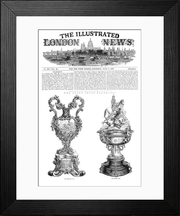 Framed Print : The Ascot prize plate