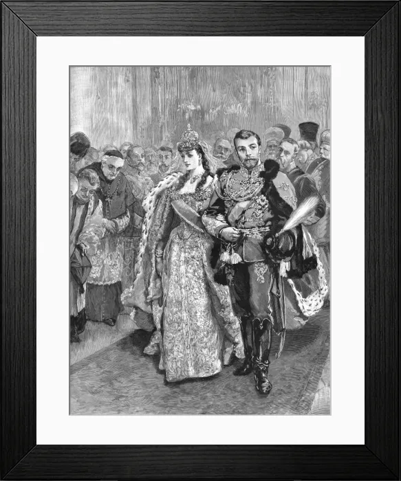 Framed Print : Marriage of Tsar Nicholas II and Alexandra Feodorovna Framed Print : Marriage of Tsar Nicholas II and Alexandra Feodorovna
