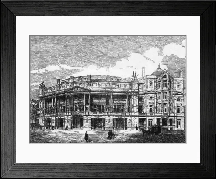 Framed Print : Queens Opera House, exterior, Langham Place, 1900 Framed Print : Queens Opera House, exterior, Langham Place, 1900