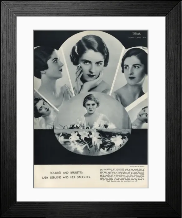 Framed Print : Lady Lisburne and her daughter by Madame Yevonde Framed Print : Lady Lisburne and her daughter by Madame Yevonde