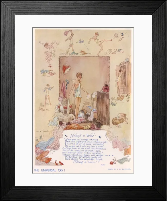 Framed Print : Nothing to Wear by A. K. Macdonald Framed Print : Nothing to Wear by A. K. Macdonald