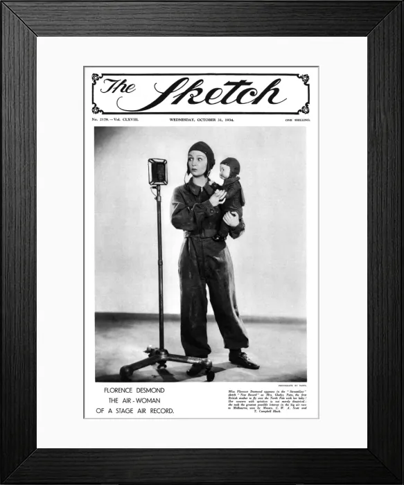 Framed Print : Florence Desmond as an air woman