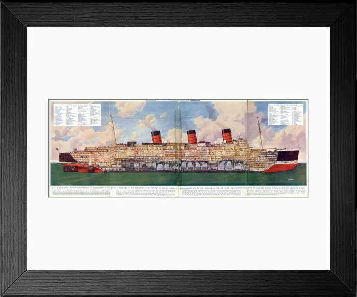Framed Print : The Queen Mary liner Framed Print : The Queen Mary liner