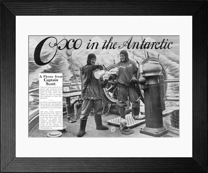 Framed Print : Oxo in the Antarctic - Captain Scott polar expedition