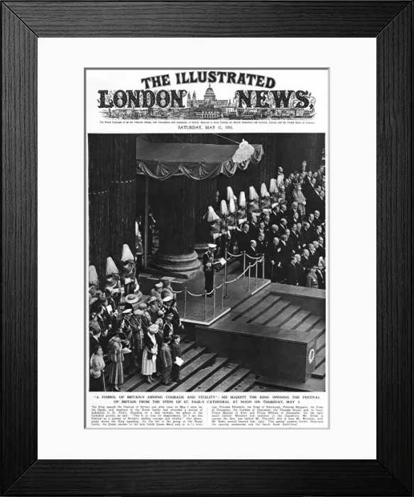 Framed Print : George VI opening Festival of Britain, St Pauls Cathedral Framed Print : George VI opening Festival of Britain, St Pauls Cathedral