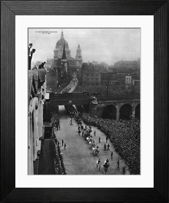 Framed Print : Royal procession leaving St Pauls Cathedral, London