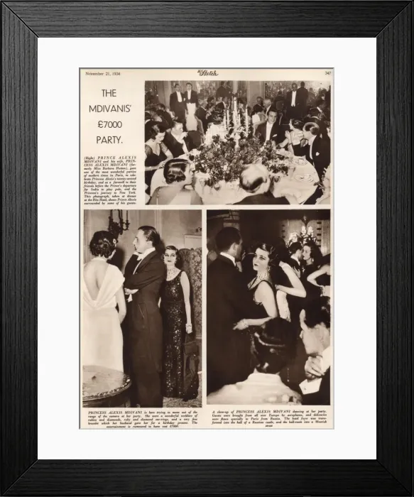 Framed Print : The Mdivanis 7000 party - Barbara Hutton Framed Print : The Mdivanis 7000 party - Barbara Hutton