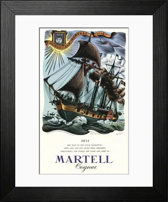 Framed Print : Advertisement for Martell Cognac Framed Print : Advertisement for Martell Cognac