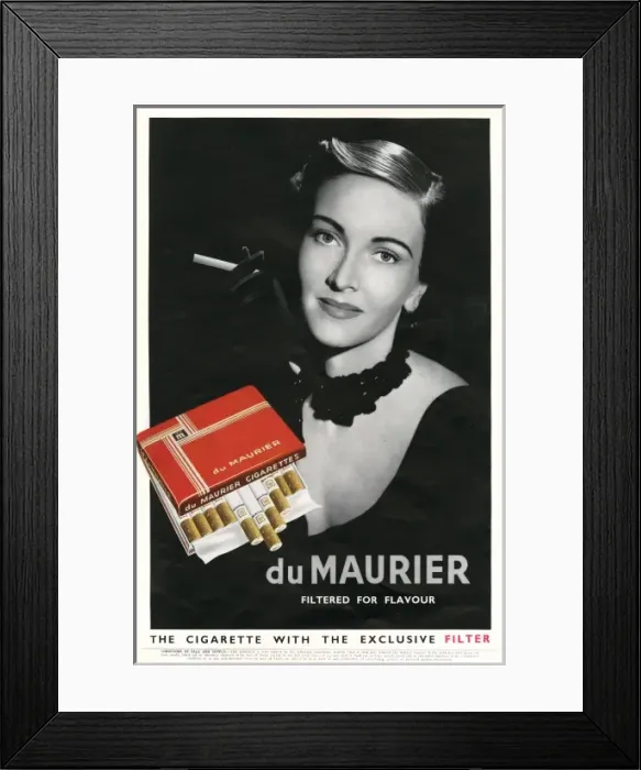 Framed Print : Advertisement for Du Maurier cigarettes Framed Print : Advertisement for Du Maurier cigarettes