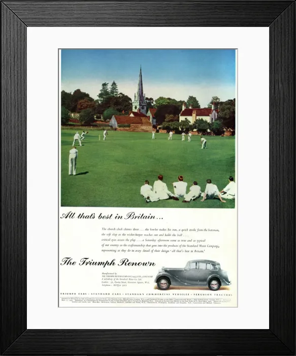 Framed Print : Advertisement for Triumph Renown motor car Framed Print : Advertisement for Triumph Renown motor car