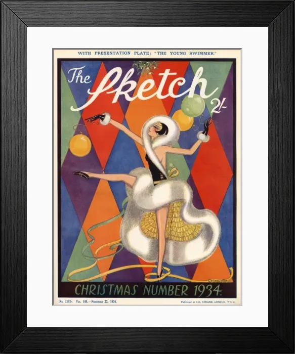 Framed Print : The Sketch Christmas Number 1934 front cover Framed Print : The Sketch Christmas Number 1934 front cover
