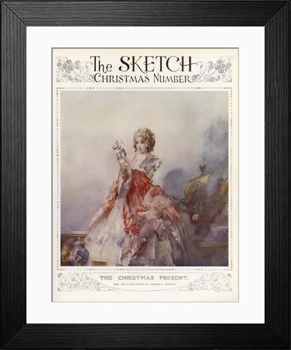 Framed Print : The Sketch Christmas Number by Charles Robinson Framed Print : The Sketch Christmas Number by Charles Robinson