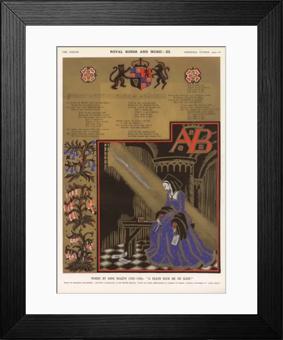 Framed Print : Lyrics by Anne Boleyn Framed Print : Lyrics by Anne Boleyn