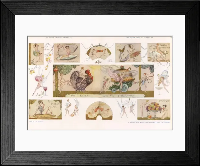 Framed Print : A Christmas Menu by A. K. Macdonald Framed Print : A Christmas Menu by A. K. Macdonald