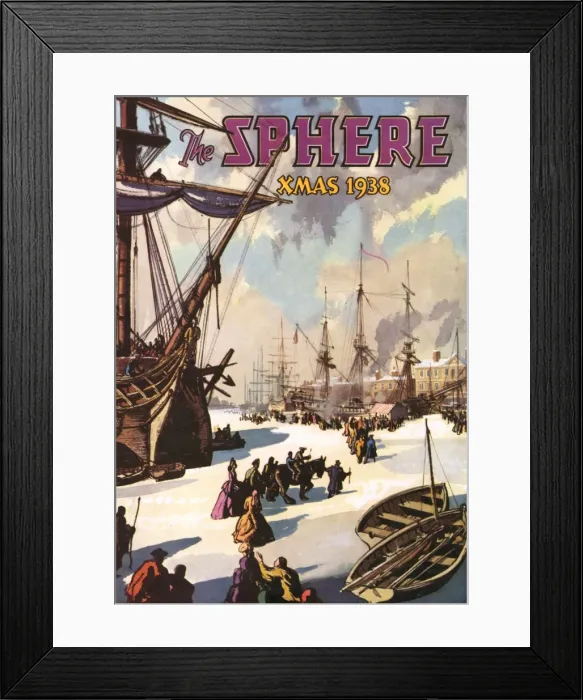 Framed Print : The Sphere Christmas Number 1938 - Frozen Thames 1683 Framed Print : The Sphere Christmas Number 1938 - Frozen Thames 1683