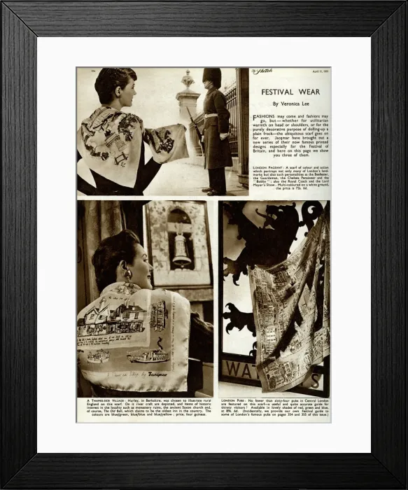Framed Print : Fashions for the Festival of Britain