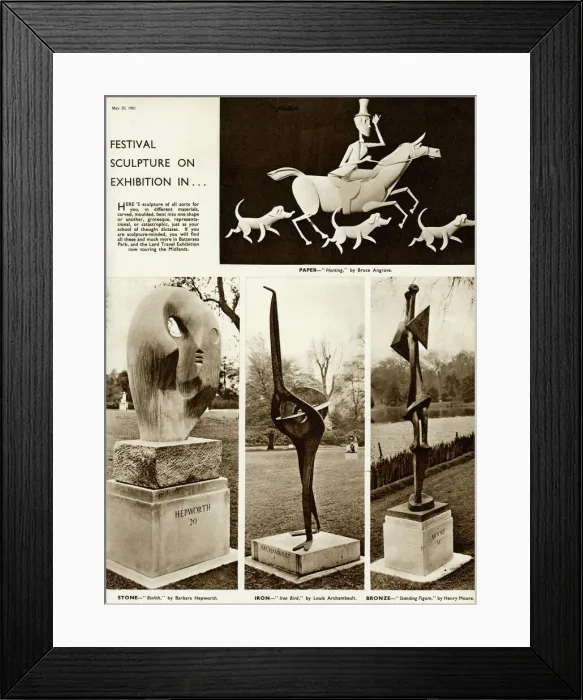 Framed Print : Sculptures on display as part of the Festival of Britain Framed Print : Sculptures on display as part of the Festival of Britain