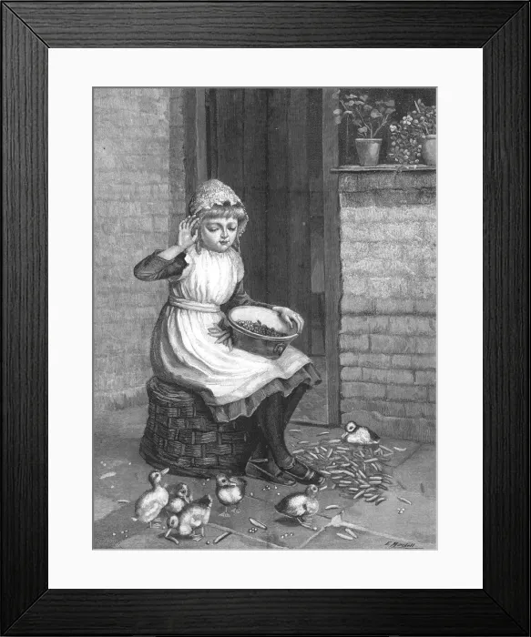 Framed Print : Ducks and Green Peas by Miss E Mitchell Framed Print : Ducks and Green Peas by Miss E Mitchell