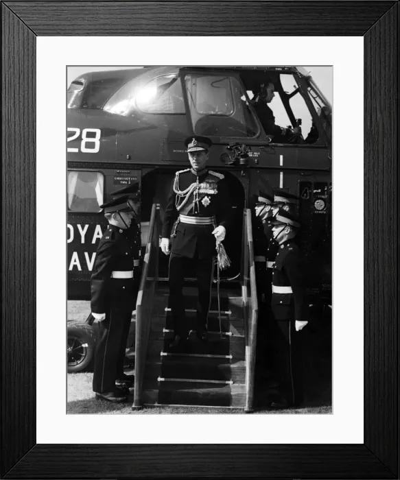 Framed Print : Prince Philip visits Royal Marines at Eastney Framed Print : Prince Philip visits Royal Marines at Eastney