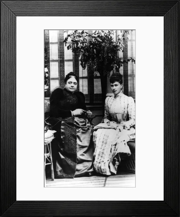 Framed Print : Queen Mary with her mother Framed Print : Queen Mary with her mother
