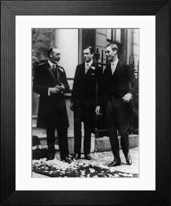 Framed Print : George V and sons at wedding of Princess Maud of Fife Framed Print : George V and sons at wedding of Princess Maud of Fife