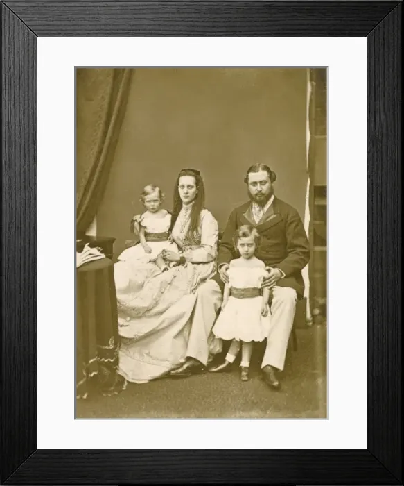 Framed Print : Prince and Princess of Wales with two sons, 1867 Framed Print : Prince and Princess of Wales with two sons, 1867