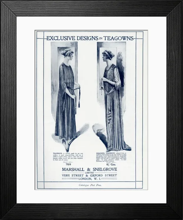 Framed Print : Advert for Marshall & Snelgrove teagowns 1917 Framed Print : Advert for Marshall & Snelgrove teagowns 1917