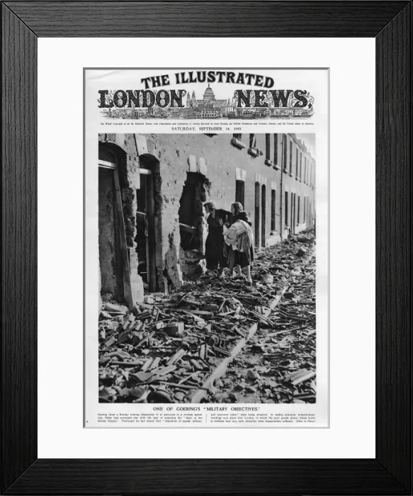 Framed Print : London bomb damage